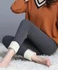 Fleece Lined Leggings Women - Thick Soft High Waisted Black Tummy Control Thermal Warm Velvet Pants for Cold Winter
