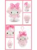Кошелек для монет Sanrio Little Sheep Strawberry Piano с бантом и шармом-подвеской в виде крема.
