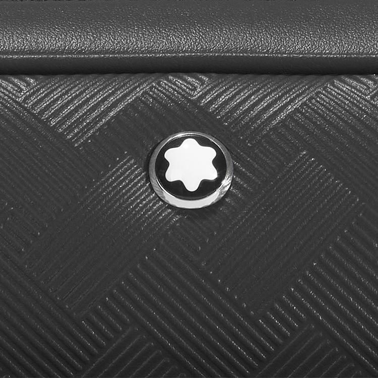 Montblanc Экстремальная 3.0 Принт Узор Застежка-молния Кожаная Сумка-почтальон Мини Мужские сумки Черный MB130252