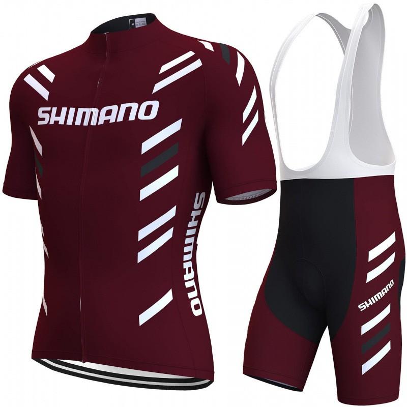 Mens Cycling Jersey Bib Shorts Set Quick Dry Breathable Bike Sportwear
