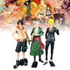 High Quality Pvc Anime Figure Set Featuring Confident Zoro Ace And Sanji Models