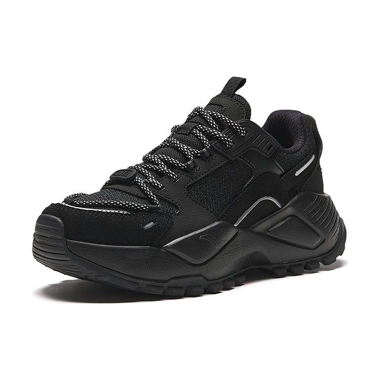 Anta Star River Round Toe Удобные нескользящие износостойкие низкие повседневные туфли женские кроссовки черные 922418848-3