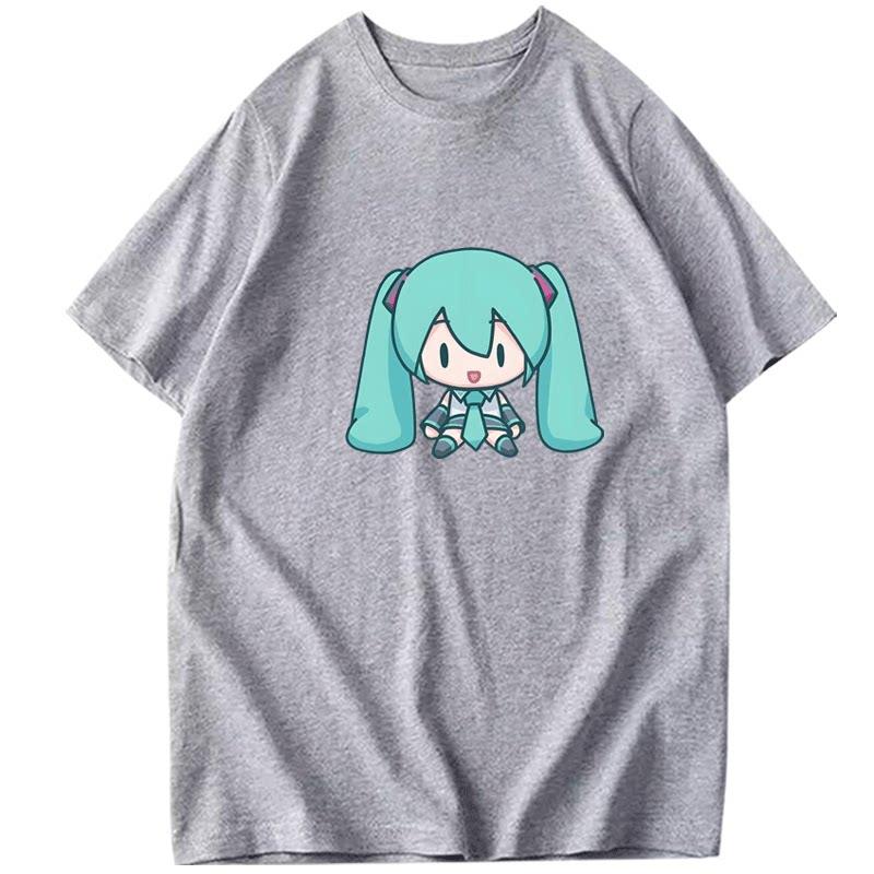 First Tone Co Naming Future Accent Teto Cartoon Animation Q Version Anime Printed Tshirt New Unisexs and Unisexs Casual Tshirt