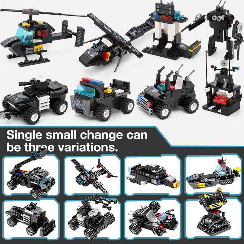 City Police SWAT Truck Building Blocks Sets Ship Helicopter Vehicle Technic Bricks Kids Toys Gifts
