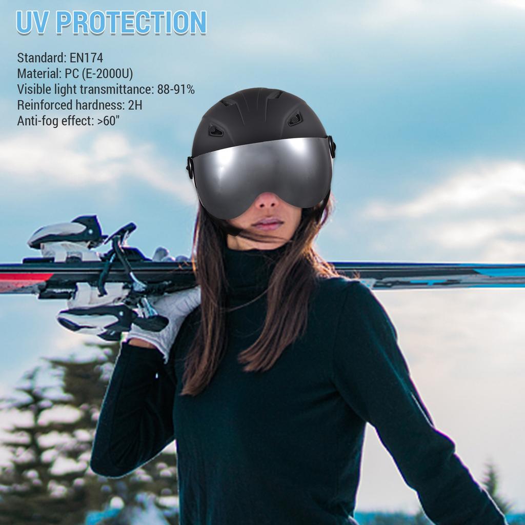 Лыжный шлем. Защитное снаряжение для сноуборда. Защитное снаряжение для зимних видов спорта. Защита головы для зимних видов спорта.