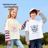 Baleno Girl's Striped Fake Two-Piece Long-Sleeve T-Shirt