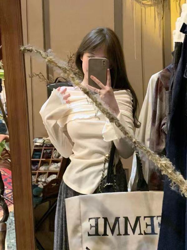 Женский топ с одним плечом, нерегулярной завязкой, длинным рукавом, облегающего кроя, для защиты от солнца