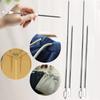 2pcs Silver Rope Threader Metal Threading Needle Sewing Needles Elastic Cord Threader  Sewing