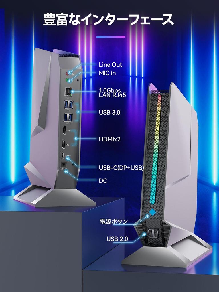 Мини-ПК TOPGRO для игр Core GTX1050 16 ГБ SSD WiFi5 LAN Windows11 Pro Маленький игровой ПК i7-8750H / DDR4/1 ТБ PCIe3.0 4K@60 Гц 1,0 Гбит/с