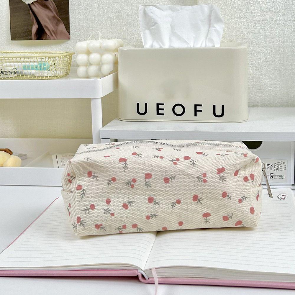 Fresh Style Floral Pencil Bag Small Flowers Pen Bag Pen Box Pencil Cases Makeup Bag