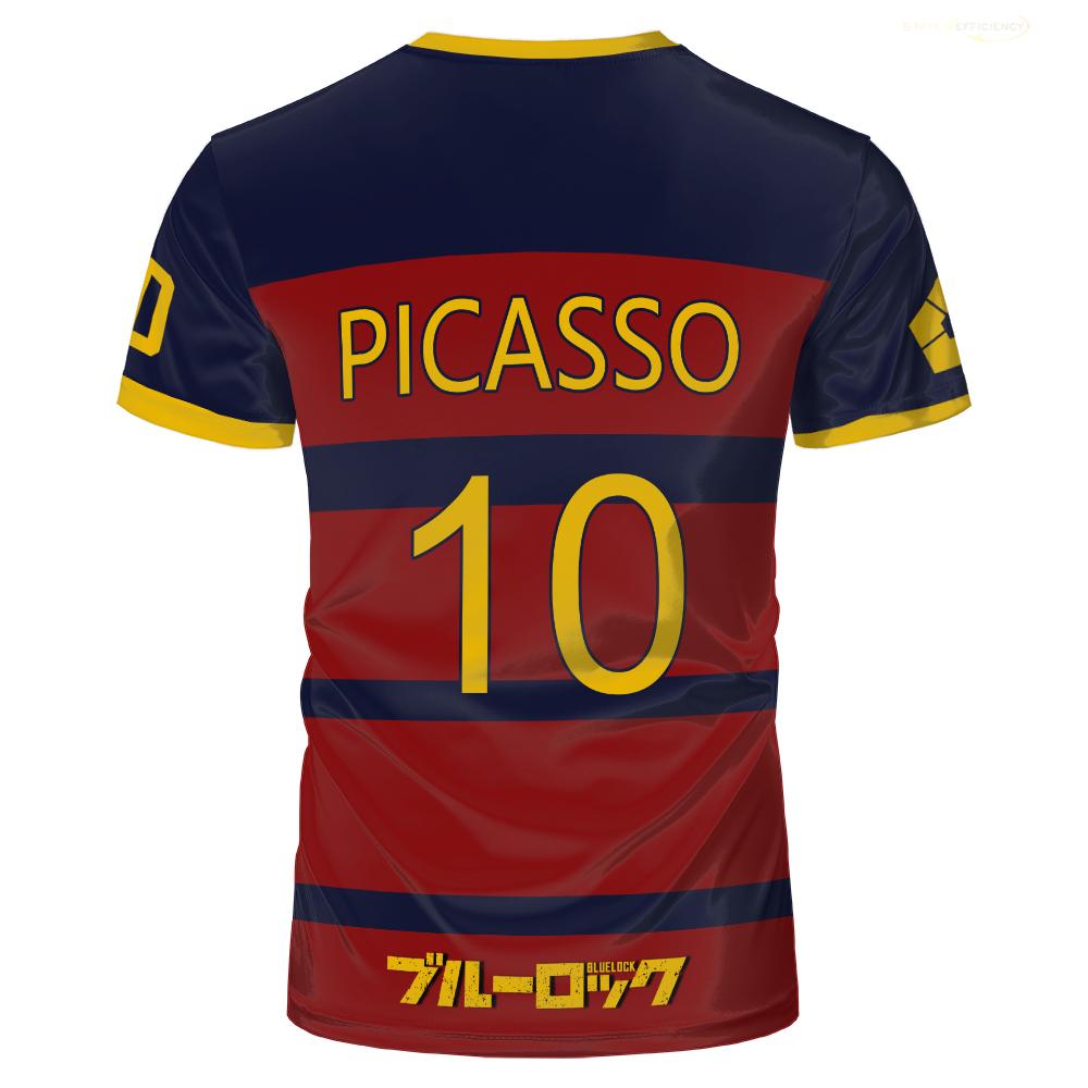 Blue Lock FC Barcha Cartoon Anime Cosplay Мужская футболка летняя с коротким рукавом для детей, модная мужская футболка для мальчиков