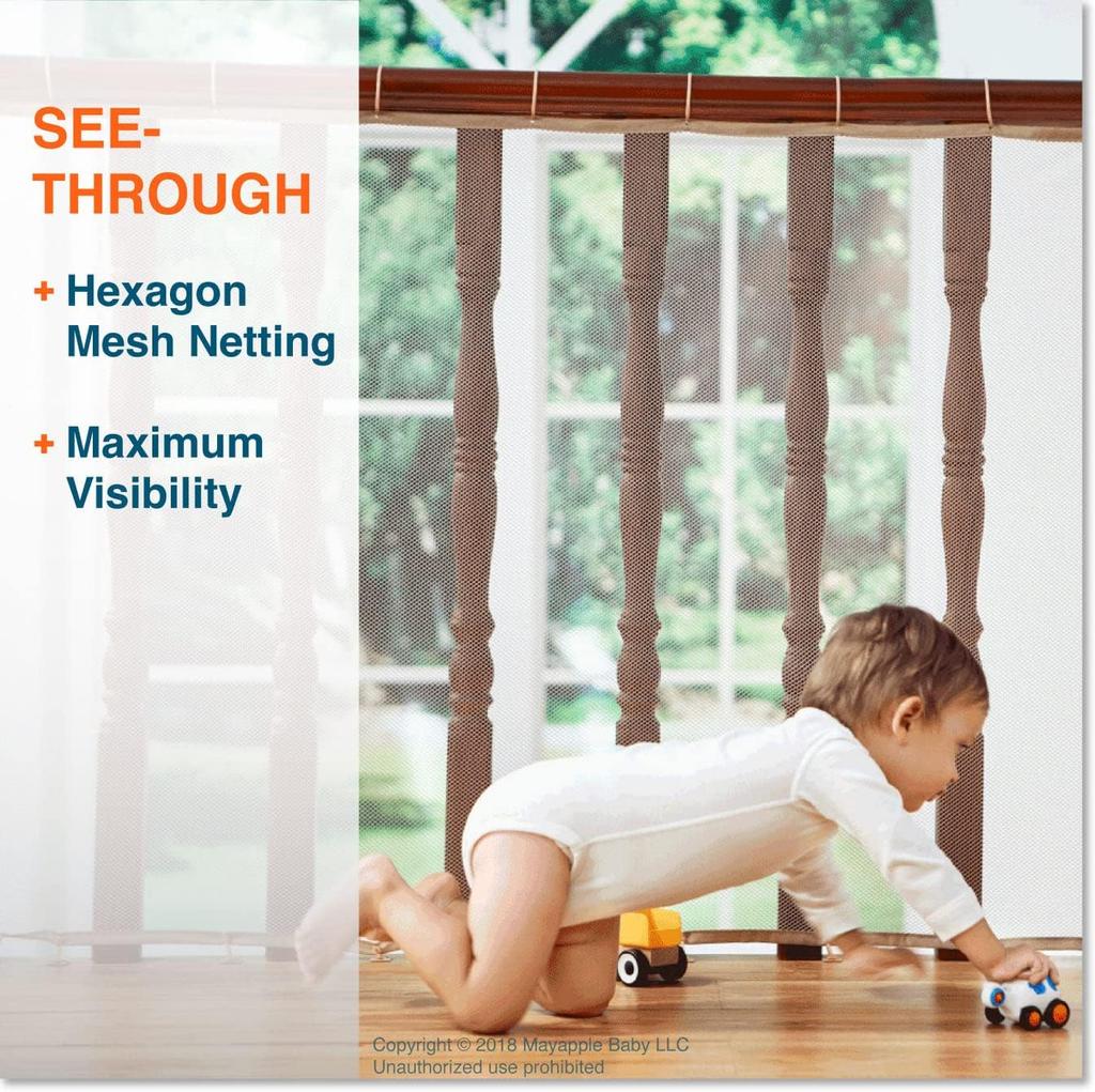 6,5 футов/9,8 футов/19,6 футов Детская защитная сетка для лестниц Защита перил Ограждение палубы Прочная защитная сетка для детской безопасности Мелкая сетка Сетка для домашних животных