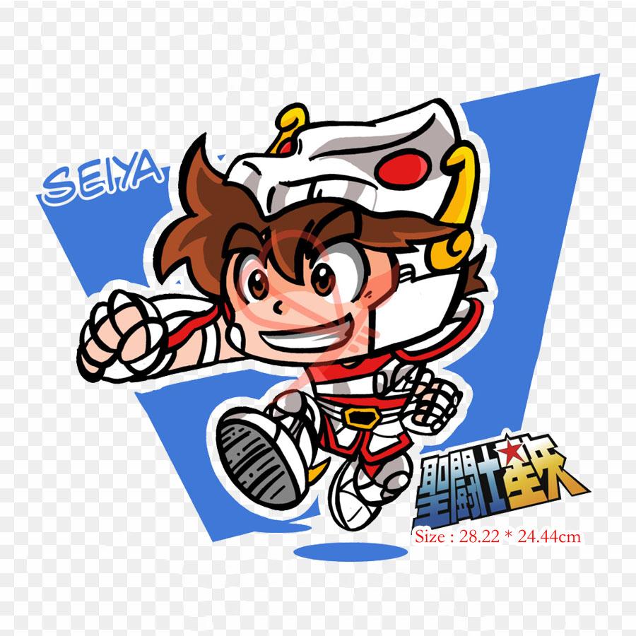 Saint Seiya Pegasus Seiya Brave Soldiers Iron On Patches For Clothing Applique Stickers On Clothes Heat-Sensitive Custom Patch