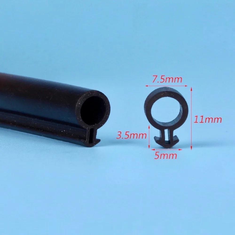 10M O type Silicon Rubber Plastic steel door and window sealing strip Draft Stopper Hollow Bulb Barb Tubular Gasket 5x11 5x13mm