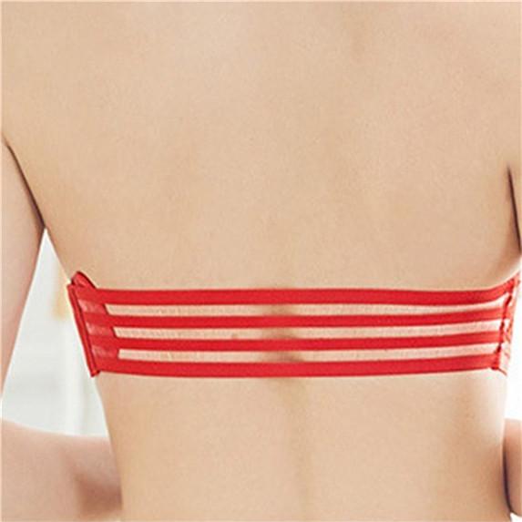 Women's Strapless Stealth Bra Wire Free Bra Bandage Brassiere Tira Underwear