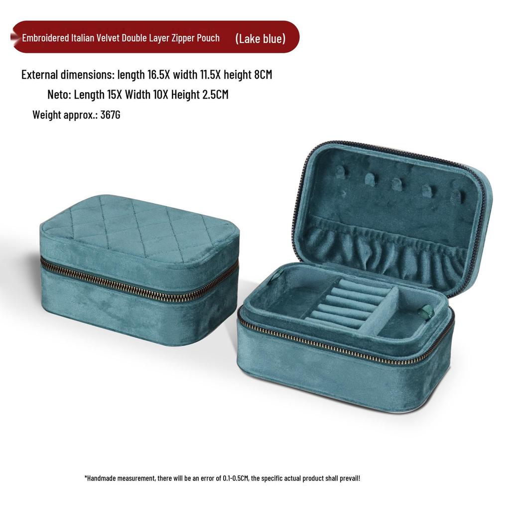 Роскошная бархатная шкатулка для украшений для колец, ожерелий и серег-пусетов - Портативное и элегантное решение для хранения