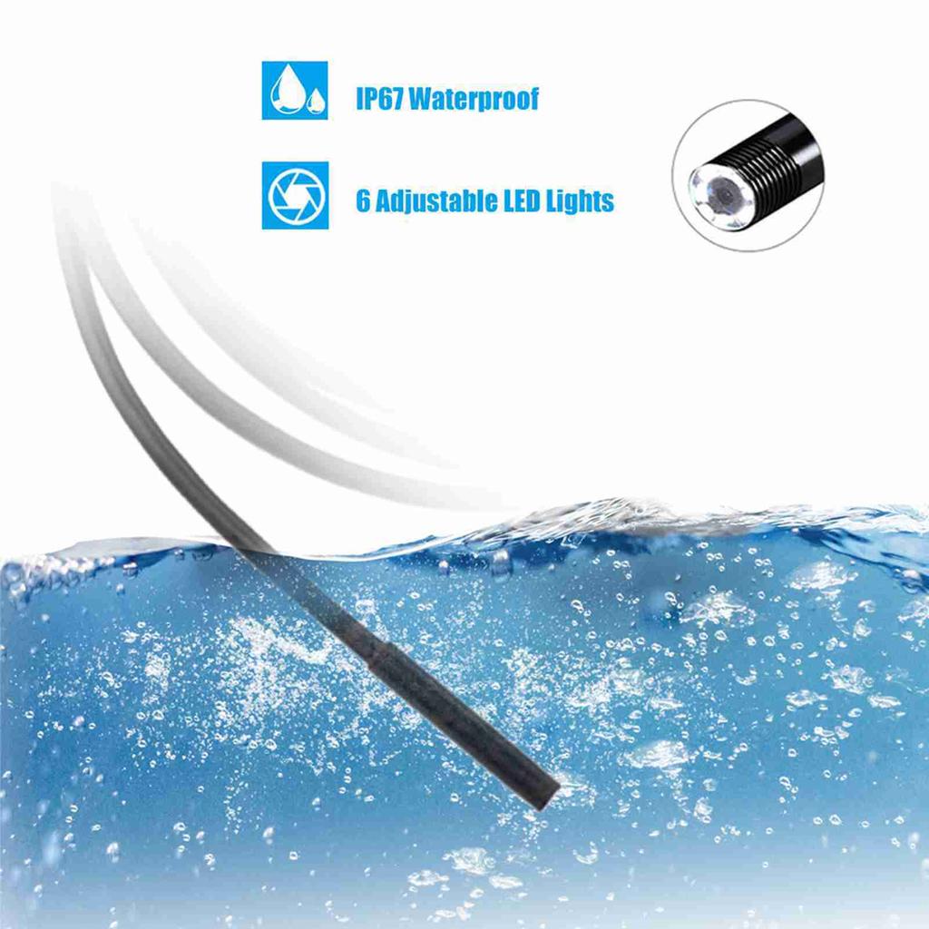 3 In 1 Industrial Endoscope Borescope Inspection Camera Built In 6 LEDs IP67 Waterproof USB Type C Endoscope for