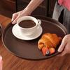 Round Shape Imitation Wooden Tray 20/26/32/38cm Decorative Tray Durable Wood Platte  Dinner Serving