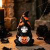 Маленькие Стабильные Готические Фигурки Хэллоуин Скелет Колдун Фигурка, 3D Печатная Статуэтка с Шляпой Летучей Мыши Тыква Тыква и Шляпа, Для Книжной Полки и Столешницы