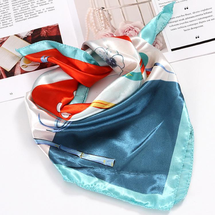 Шелковый шарф весна-осень: Профессиональный женский квадратный шарф для офисных работников