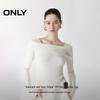 Only Женский трикотажный топ с рубчиком, с открытыми плечами и длинными рукавами