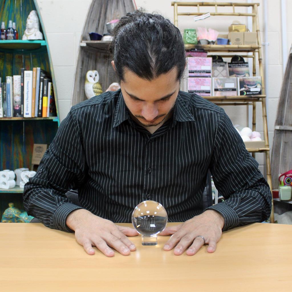 Crystal Ball With Stand 80mm Optical Glass