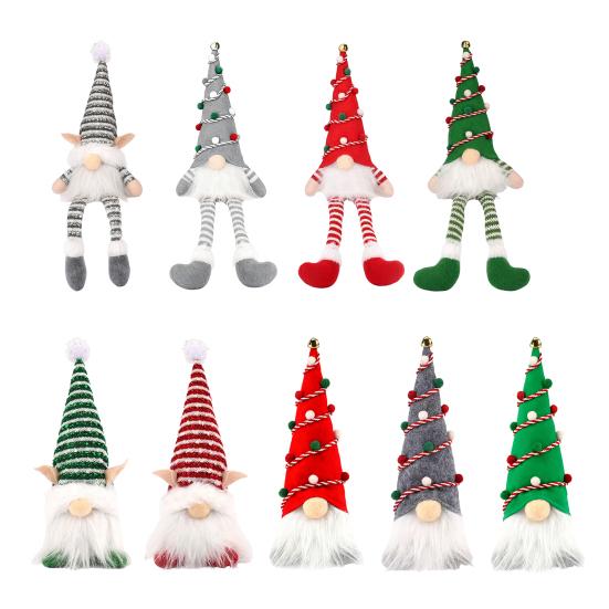 Светящийся Рождественский Гном Ручной Работы Плюшевый Скандинавский Шведский Томте Светящийся Санта Эльф Игрушка для Зимнего Настольного Декора Многоярусного Подноса Внутренний Рождественский Декор