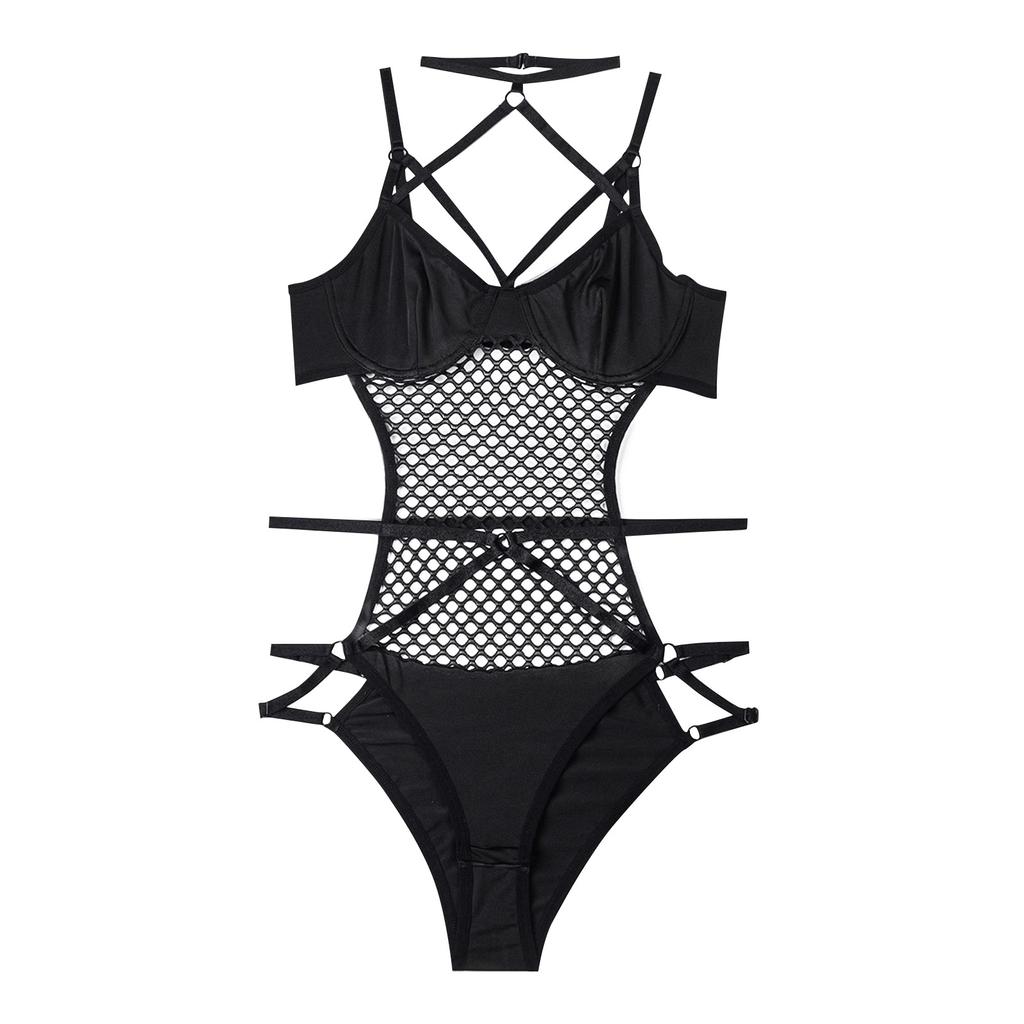 Сексуальный сетчатый выдолбленный крестообразный пояс, забавный комплект нижнего белья