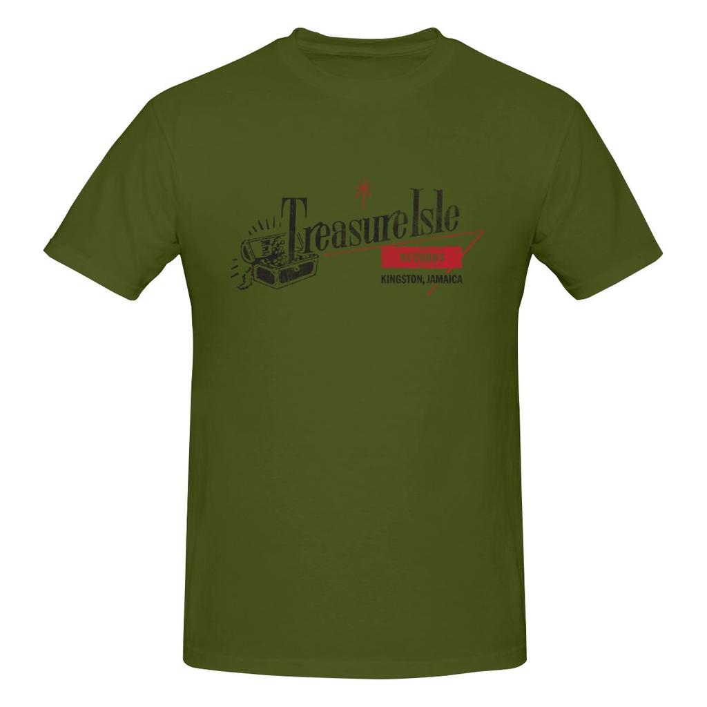 Treasure Isle Records Abrasionresistant Tshirt Niche Lazy Style Not Easy To Loosen Short Sleeve