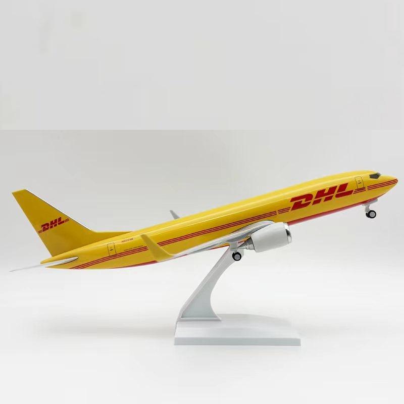 1:240 Scale DHL Airways B737 Airplane 30CM Model Miniature Resin Plane With Base & Wheels Souvenirs Aircraft Home Decoration