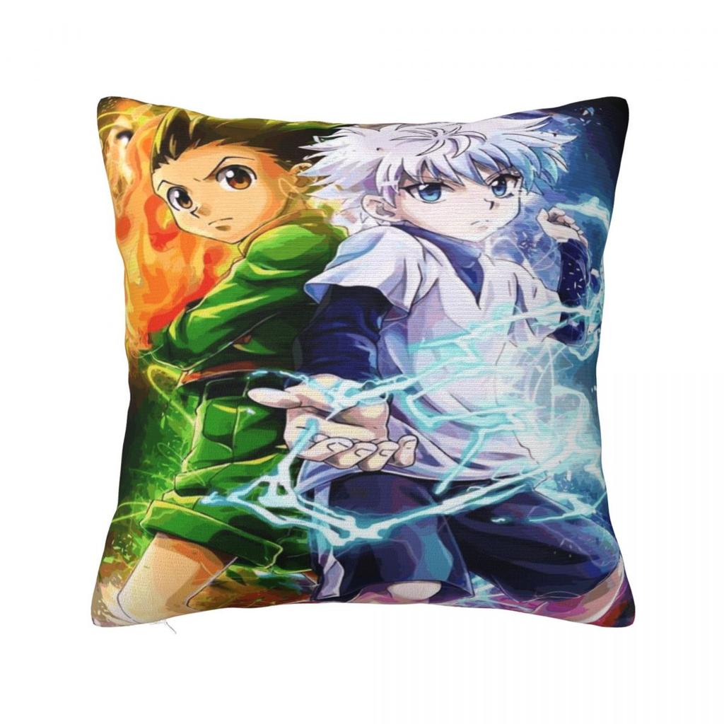 Y2K Bed Hxh Gon And Killua Hunterdecor Pillowcase Stuff Pillow Covers Zippered Multiple Sizes