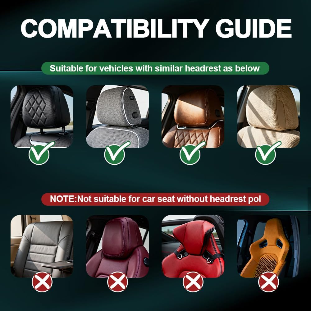2PCS Cross Blessed Car Headrest Cover Elastic Car Seat Headrest Protector Universal Washable Auto Head Rest Pillow Cover for SUV Sedan Van Truck