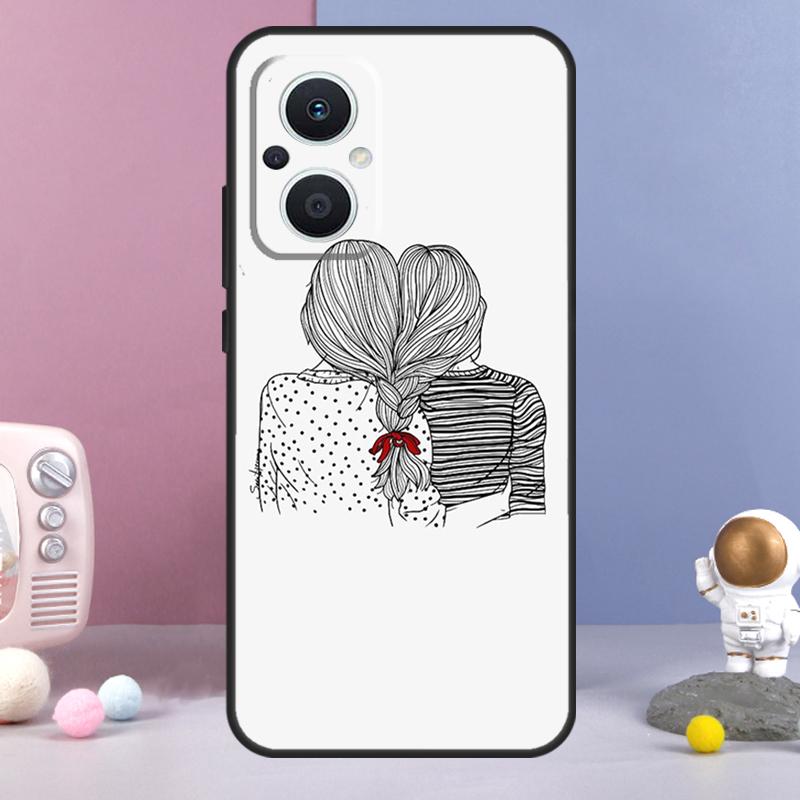 Лучшие друзья BFF Парный чехол Для OPPO Reno 14 F 11F 12F 13F 10 11 12 13 Pro 7 8 Lite Чехол OPPO Find X8 X6 X5 X9 Pro