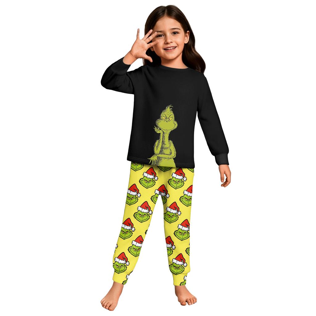 Children's Boys And Girls Thin Two-piece Long-sleeved Pants Two-piece