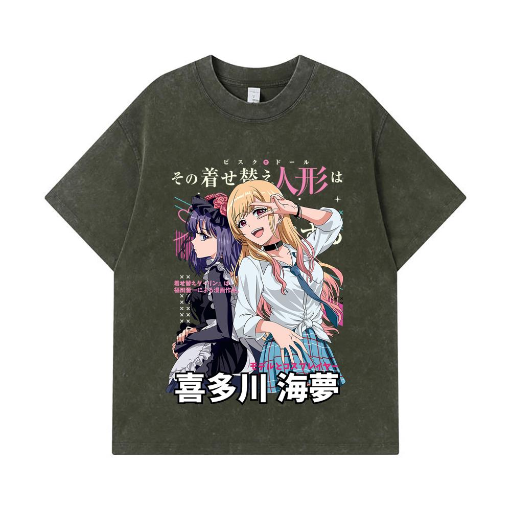 275 GSM Washed T-shirts 100% Cotton My Dress-Up Darling V1 Print Unisex Heavy Cotton T Shirt