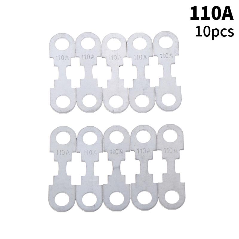 10 шт. 30A-150A 32VDC автомобильный плоский цинковый лист небольшой предохранитель лист для автомобильного предохранителя с круглым отверстием вставки предохранителя автозапчасти