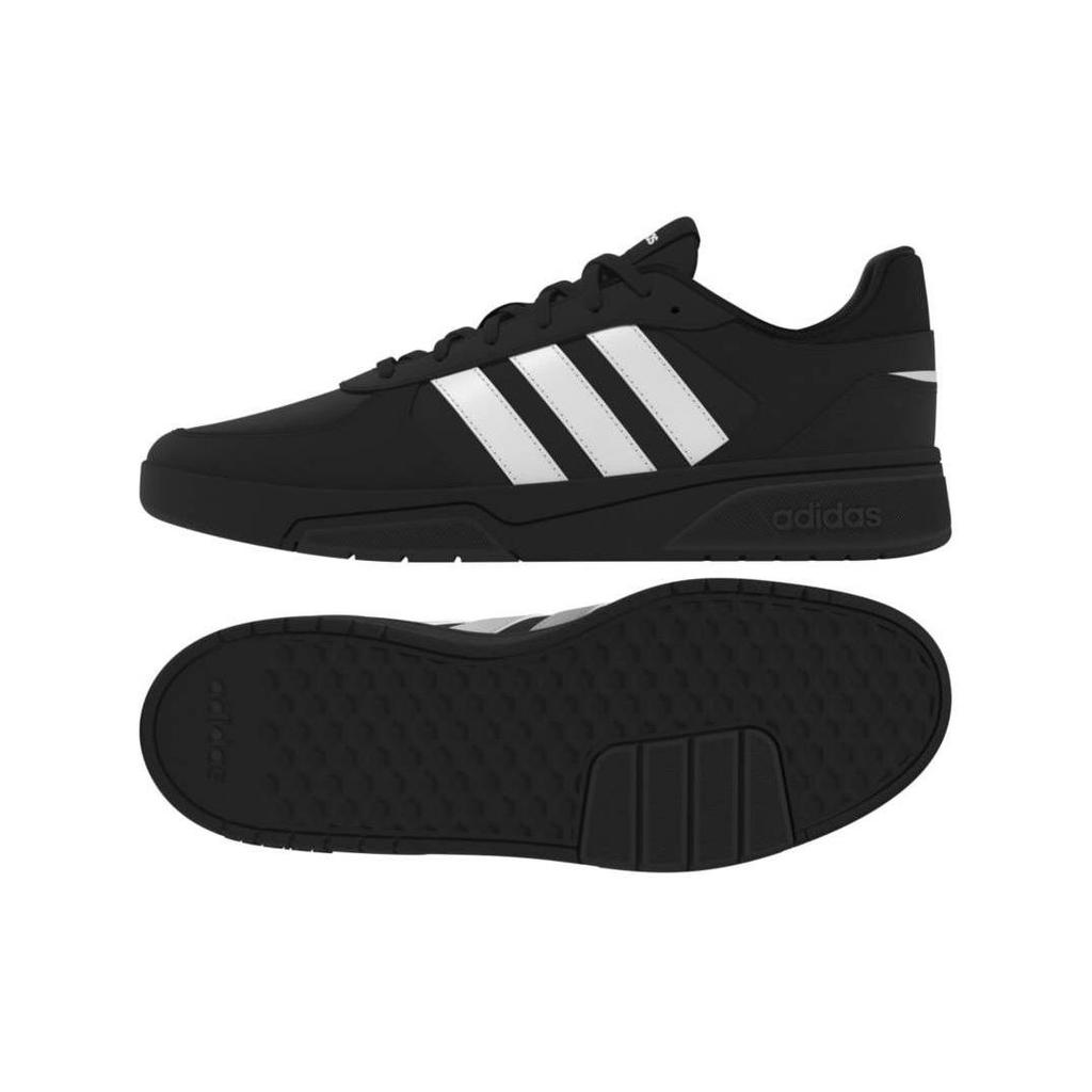 Adidas Neo Courtbeat Synthetic Leather Minimalist Comfortable Durable Low-Top Skate Shoes Unisex Sneakers Black White ID9660