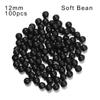Hot Sea Stoppers Plastic Black Soft and Hard Bean Fishing Floats Beads Round