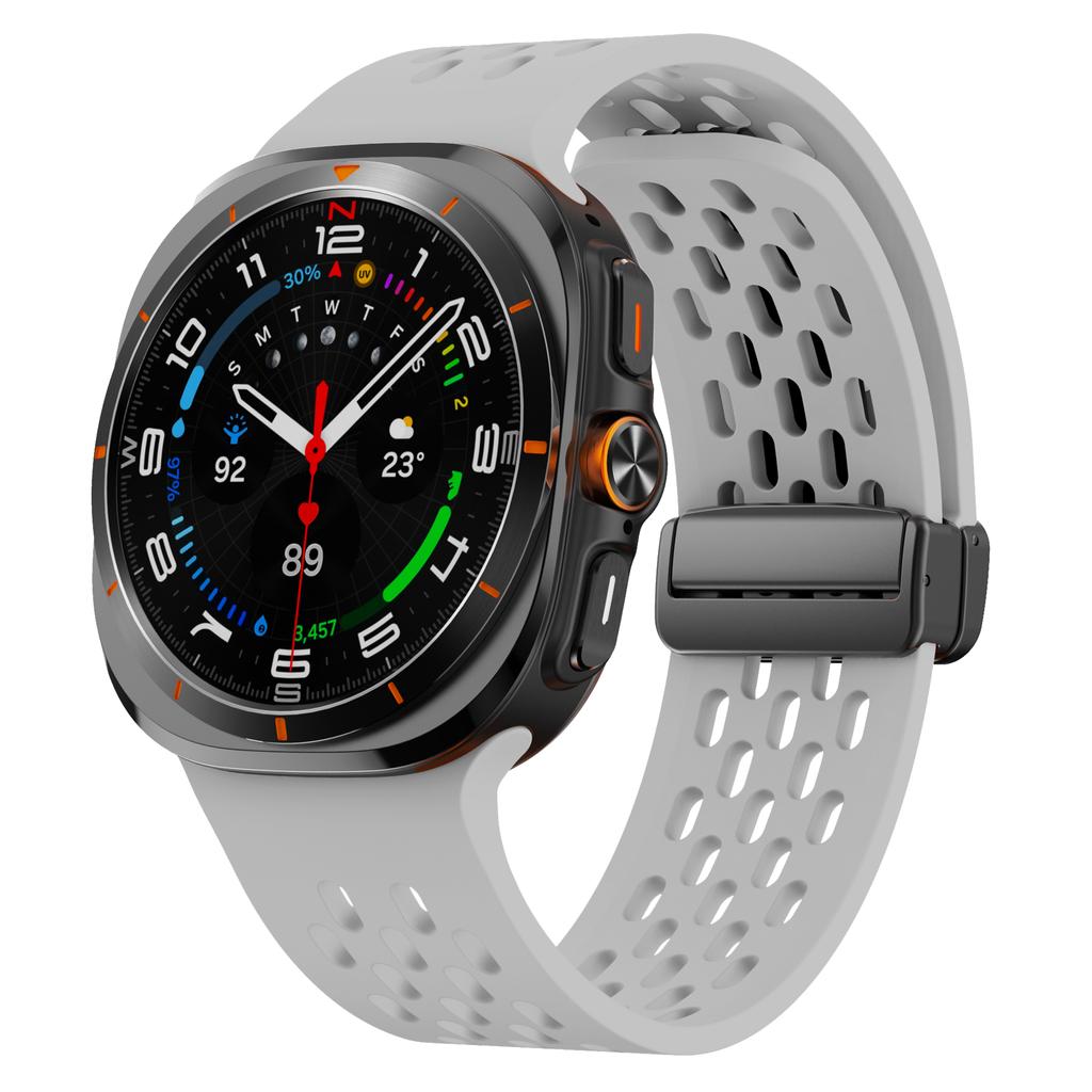 Магнитный ремешок для Samsung Galaxy Watch Ultra 47 мм аксессуары Дышащий силиконовый ремень Браслет galaxy watch 7 ultra ремешок 47 мм
