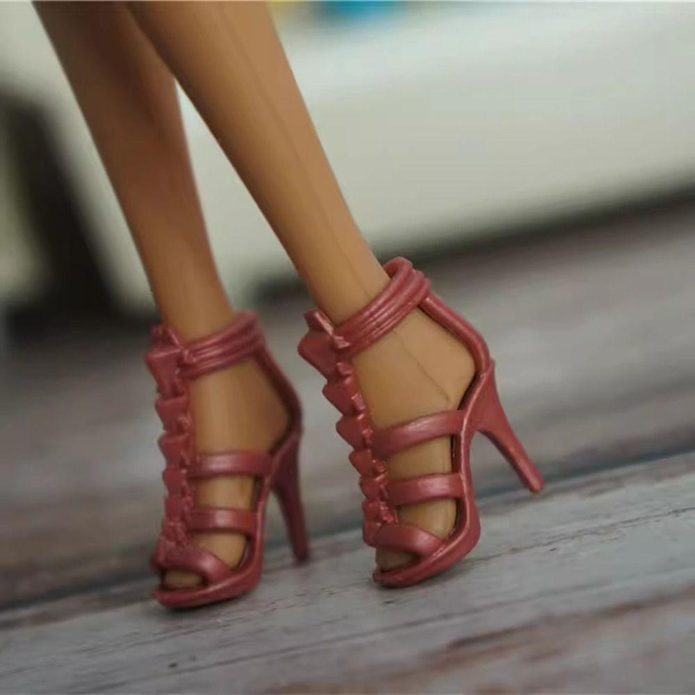 Plastic Female Doll Boots Fashion Dolls Accessories High Quality High Heels Shoes  Doll Accessories