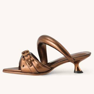 Модный бренд Каблук-рюмочка Заостренный Модный показ На открытом воздухе Туфли-мюли на высоком каблуке Летние Женские Сексуальные для Вечеринки Собрания Повседневные Сандалии Размер 34-43