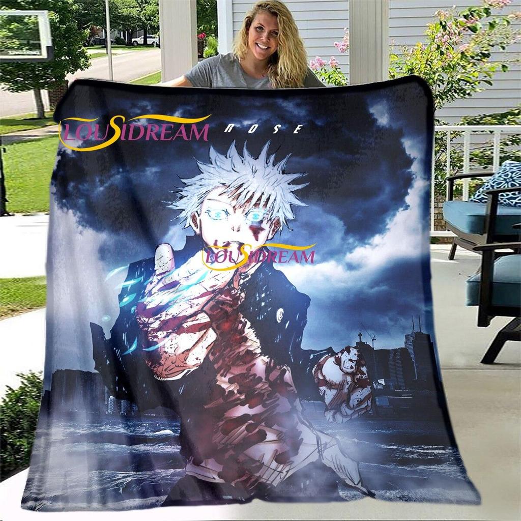 Anime Jujutsu Kaisen Soft Throw Blanket Throw Blanket Soft Cartoon Printed Bedspread Bedspread Sofa Gift Tv Blanket