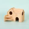Вилла для хомяков, двухслойная безвредная игрушка для домашних животных, карликовые хомяки из цельного дерева, альпинистская игровая хижина, жевательная игрушка для дома