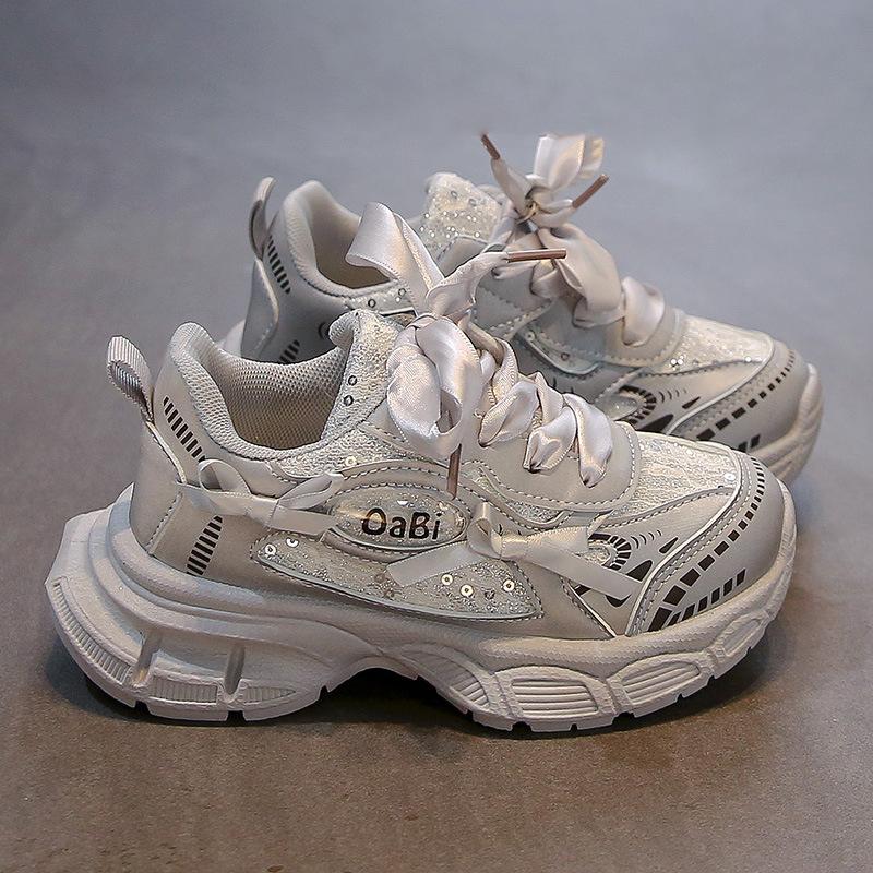 Children's sports shoes autumn and winter girls' shoes new women's treasure winter velvet shoes older children's dad shoes cotton shoes