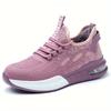 Women's Air-cushioned Work Shoes, Comfortable and Breathable Shock-absorbing Steel-toe Sneakers, Wear-resistant Industrial Work Shoes