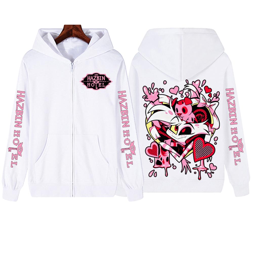 Хэзбин Отель Ангел Даст Толстовка на молнии Мужская Женская Харадзюку Пуловер Топы Длинный рукав Уличная одежда Толстовка