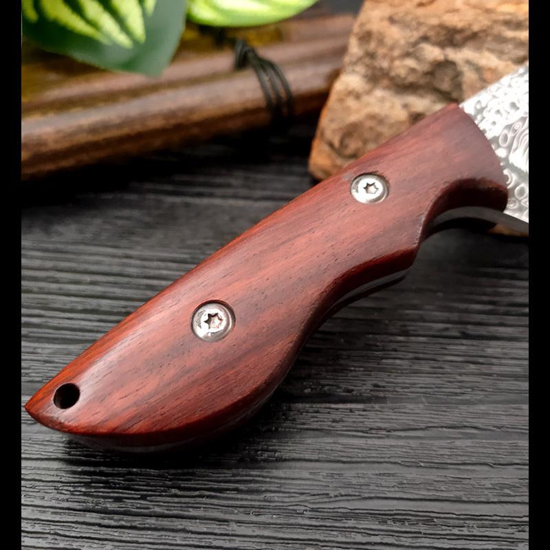 Нож для обвалки с дамасским узором, кованый кухонный нож из нержавеющей стали, нож для фруктов, нож для мяса, нож-измельчитель, резак