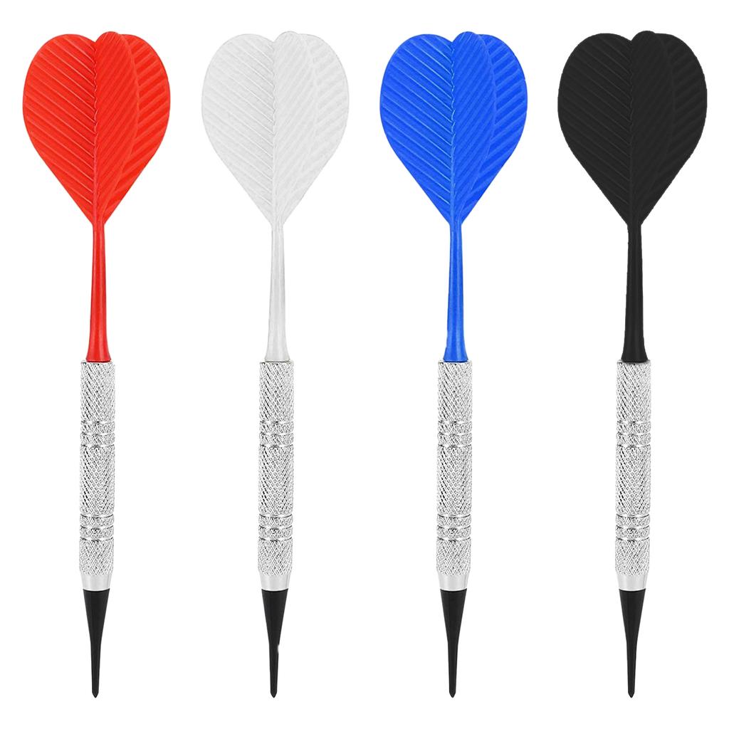 Set of 12Pcs Plastic Tip Darts Not Easy To Break and Bend Professional 14g Soft Tip Darts with Iron Nickel Plated Shaft