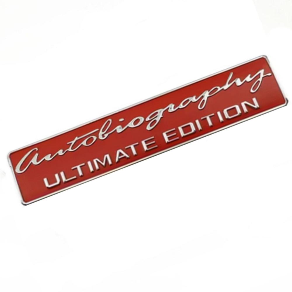 Автобиография SPORT ULTIMATE EDITION Значок Эмблема автомобиля для R-ange-R-over E-voque D-EFENDER D-iscovery Styling Наклейка с логотипом на багажник