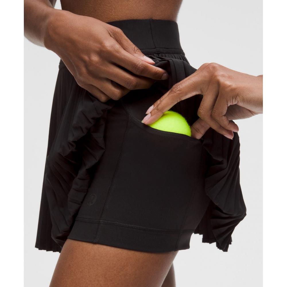 Юбка для тенниса Lululemon Replicate с высокой талией и складками Blk
